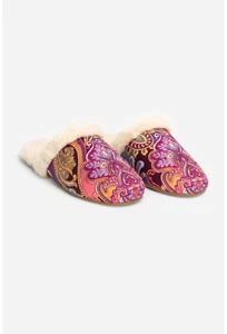 NWT Johnny Was Women's Sandal Wood Pink Mule Slip-on Slippers Size 9 Pink $148 - Picture 1 of 11