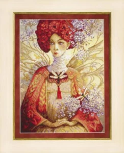 DIY Cross stitch kit "Reserved glance" - Picture 1 of 5