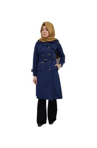 Damen Mantel Trenchcoat Jacke Langmantel Trenckot V-673  - Bild 1 von 2