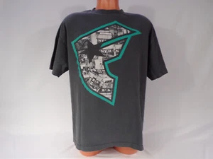 Vintage Famous Stars & Straps T-Shirt Herren L/XL grau mit türkis weiß Baumwolle F25 - Bild 1 von 6
