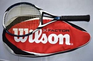 WILSON K FACTOR K FOUR K4 OS 115 TENNIS RACQUET 4 3/8 w/ZIP CASE - 27.5" - Picture 1 of 9