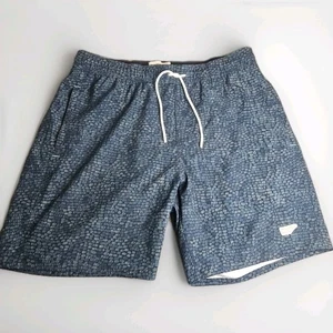 Bañador Wellen Performance Forrado Para Hombre Grande Azul Estampado Geométrico Pantalones Cortos - Imagen 1 de 4