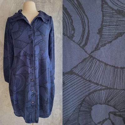 FENINI чернила полумесяц печать пчелы куртка размер XS темно-синий абстрактный хлопок фонарь - Изображение 1 из 4