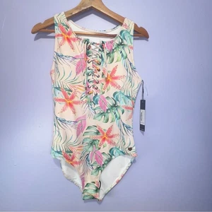 NWT Catherine Malandrino Tropical Orchid Bathing Suit - M - Imagen 1 de 9