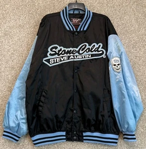 Vintage 90s WWF Stone Cold Team Attitude Signature Series Titan Jacket Size XL - Bild 1 von 15