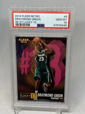 Fleer Retro 1996-97 Lucky 13 Draymond Green 2012 PSA 10 GEM MT Rookie RC POP 38 Foto 1 de 4
