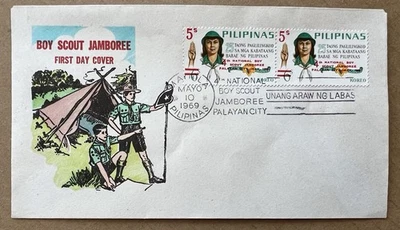 1969 Philippines FDC • 4th National Boy Scout Jamboree • 5/10/1969 - Image 1 of 4