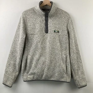 Sudadera Pullover LL Bean Fleece Para Hombre Mediana a Presión - Gris Senderismo Campamento Al Aire Libre - Imagen 1 de 10