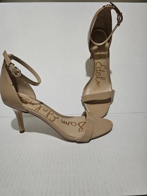 Sam Edelman Patti Ankle Strap Sandals Caramel Beige Patent Leather Sz 10 - Image 1 of 4