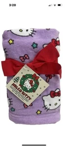 Paquete de 2 toallas de mano Hello Kitty púrpura arcos estrellas 16" x 28" NUEVO - Imagen 1 de 3