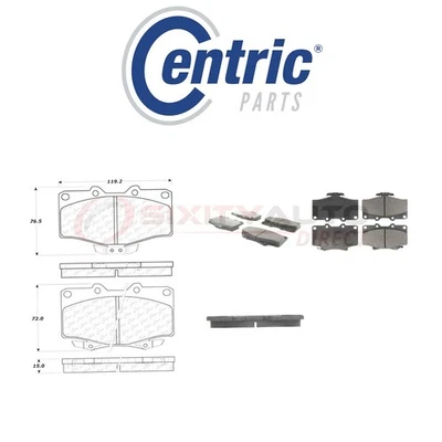 Centric Ceramic Disc Brake Pads w Shims for 1993-1998 Toyota T100 2.7L 3.0L zz Foto 1 de 4