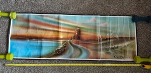 Vintage Greg Of Akron Vinyl Van Mural MOOD MURALS Lighthouse 49" x 16" RARE - Picture 1 of 5