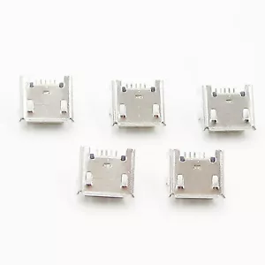 50Pcs Micro USB Type B Female Socket 4 Vertical Legs fixed Solder Connectors - Picture 1 of 4