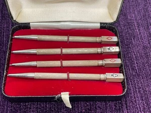 VINTAGE STERLINGSILBER SET BRÜCKENSTIFTE GEBRAUCHTER ZUSTAND GEBRAUCHT ANTIK - Bild 1 von 3