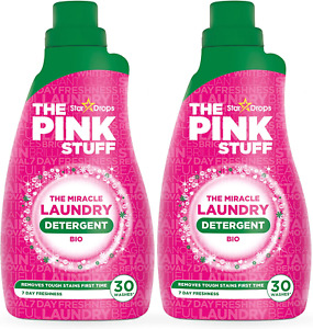 - The Pink Stuff - The Miracle Detergent Laundry Bio Líquido - Paquete de 2 32 OZ