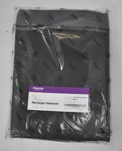 Gee Di Moda Rectangle Tablecloth 70" x 120" Black Rectangular Washable Polyester - Picture 1 of 5