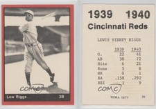 1977 TCMA 1939-40 Cincinnati Reds Lew Riggs #35