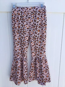 Girls Pants Leggings Ruffles Orange, Pink, Black - Picture 1 of 2