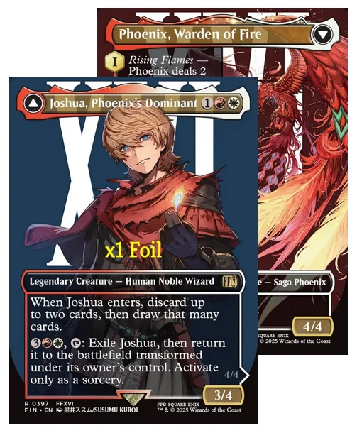 MTG Foil Borderless UB: Final Fantasy FIN Joshua, Phoenix's Dominant MINT - Image 1 of 1