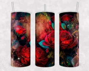 Multicolor Cosmic Rose Stainless Steel Tumbler - Picture 1 of 3