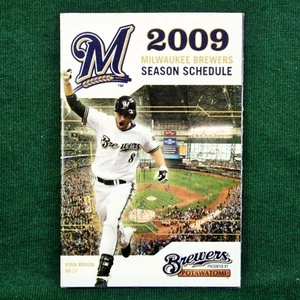 Milwaukee Brewers 2009 MLB Baseball Season Pocket Schedule - Ryan Braun, Miller - Picture 1 of 2