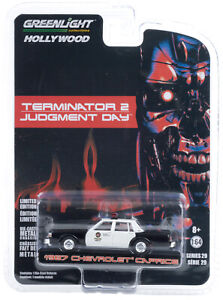 Greenlight 1/64 Terminator 2 1987 Chevrolet Caprice Metro Police Car 44890F