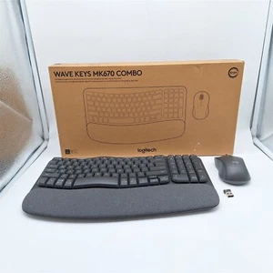 Logitech Wave Keys MK670 Combo, Wireless Ergonomic Keyboard/Mouse -NOT WORKING- - Picture 1 of 4