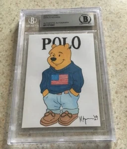 Winnie The Pooh Polo Bear Disney Original Art Sketch Card Beckett BAS True 1/1 - Picture 1 of 2