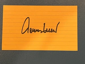 Jerry West Hand Signed Los Angeles Lakers 3x5 Index Card - 1972 NBA Champion - Picture 1 of 2