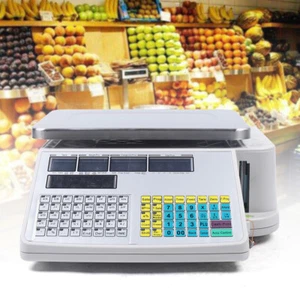 Impresión digital de etiquetas 66 lb escala informática precio mercado impresora escala de alimentos EE. UU. - Imagen 1 de 14