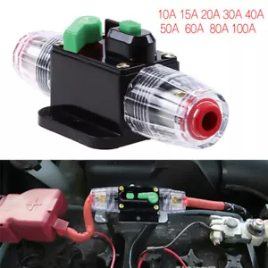 Disyuntor de circuito para automóvil 10A-100A fusible restablecimiento de audio estéreo barco fusible de reemplazo marino - Imagen 1 de 21