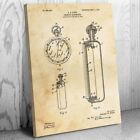 Aneroid Barometer Patent Canvas Print Retro Technology Weatherman Gift