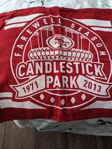 Farewell Season Red CandleStick Park Niners Towels Cover