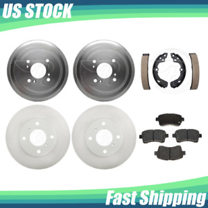 Fits 2002-2005 Suzuki Aerio Coated Brake Rotors Brake Pads + Brake Drums & Shoes