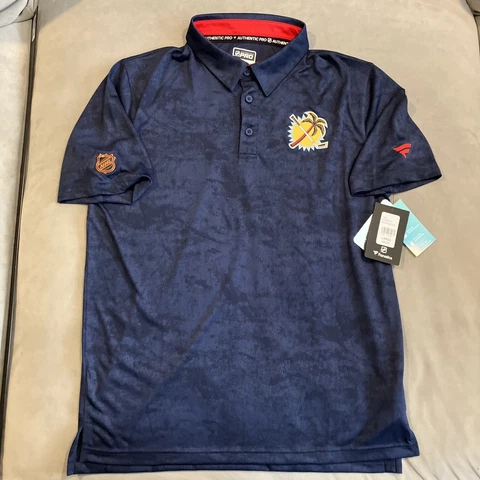 NWT- Fanatics - Authentic Pro - Florida Panthers - Alternate Logo - Golf Polo- L Cover