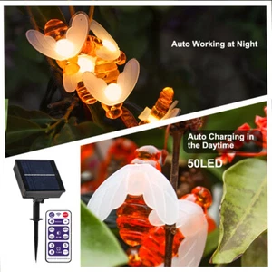 Solar Power Bee LED String Light Waterproof Garden Path Yard Decor Lamp Outdoor - Picture 1 of 7
