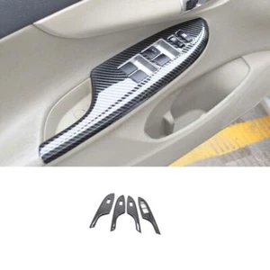 Lock Switch Panel 4X Window Lift For Toyota Corolla 2009-2013 Carbon Fiber Grain - Picture 1 of 6