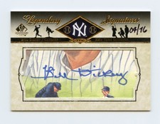 Bill Dickey 2008 SP Legendary Cuts 04/16 Cut Signatures Auto Signed Autographed