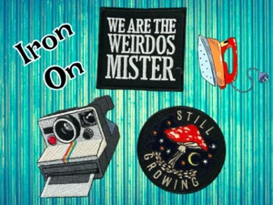 Iron on Alternative Gothic Retro patches - Toadstool - The Craft - Film Camera - Picture 1 of 7