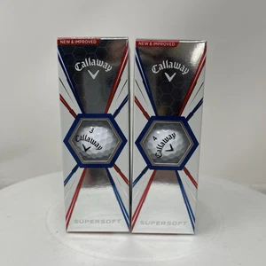 Lot Of 2 Callaway Supersoft White Golf Balls w/Boxes NEW (6 in total) - Picture 1 of 2