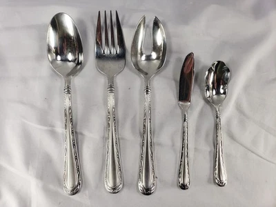 ONEIDA MERLOT STAINLESS  5 PIECE SERVING SET - 2 AVAILABLE - Image 1 of 4