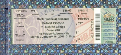 Boleto Ben Wallace 5x3 Rasheed Wallace 1-16-2006 Celtics Pistons Paul Pierc Foto 1 de 4
