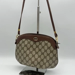 Vintage Gucci Schultertasche Crossbody Handtasche GG PVC Leder 0244 Original - Bild 1 von 19