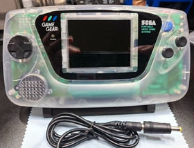 SEGA GameGear&ndash;Recapped-New Glass-New Clear Shell-USB Power--!!READ DESCRIPTION!!