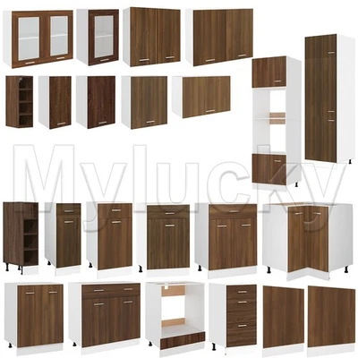 Braun Eiche Küchenunterschrank Küchenzeile Einbauküche Küchenmodule Küchenmöbel - Bild 1 von 4