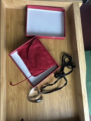 Collar colgante corazón cristal transparente baccarat con caja Foto 1 de 4