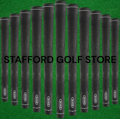 Winn D2R 高尔夫握把套装 - 标准、中型、尺寸、黑色、圆形 0.600 核心 — 第 1/4 张图片