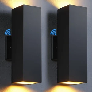Outdoor Wall Lights Dusk to Dawn 2 Pack, ETL Listed Outdoor Light Fixture Wal... - Picture 1 of 8