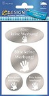 AVERY Zweckform Keine Werbung Etiketten runde Schilder silber (wetterfeste  ...