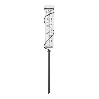 La Crosse 5 inch capacity Glass Spiral Rain Gauge Brown - Image 1 of 4
